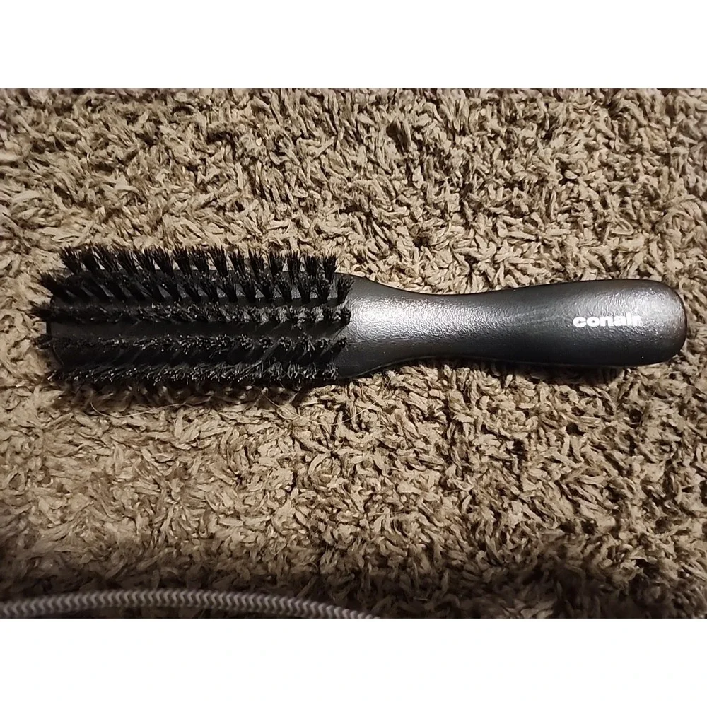 Vintage‎ Conair 5 Row Pro Hairbrush Hair Brush Black (8-3/16